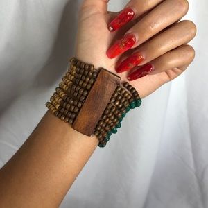Handmade Wooden bead bracelet